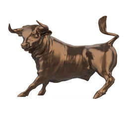 Sticker - Bull Statue Isolated