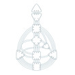 © vgorbash - Human design bodygraph chart design. Vector isolated illustration. Energy centers gates system blank template