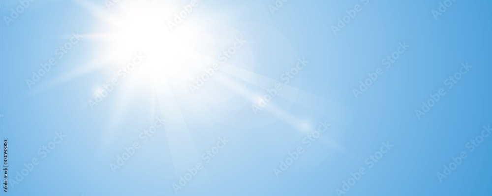 sunny sky background with copy space vector illustration EPS10 - obrazy, fototapety, plakaty 