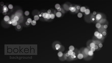 Bokeh Blur Abstract Shapes Circles White Black In Gradient Vector Background