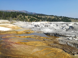 Poster - mammoth hot springs yellowstone national park 