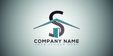 S Real Estate Home Construction Letter Logo Design Vector