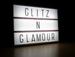 LED light box glitz and glamour message board