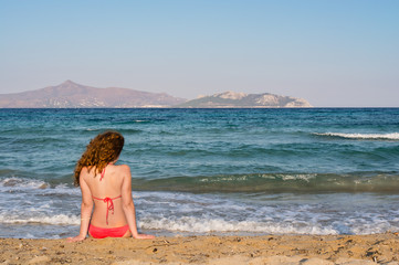 young girl on the beach