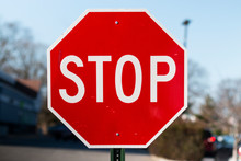 Red Stop Sign Close Up