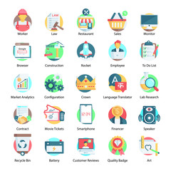  Unique Colorful Flat Vectors Pack 