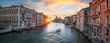 Panoramic view of the Grand Canal in Venice, Italy 