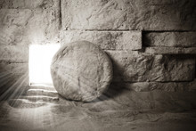 Tomb Of Jesus. Jesus Christ Resurrection. Christian Easter Concept