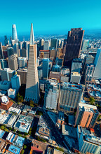 Downtown San Francisco Aerial View Of Skyscrapers