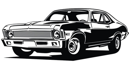 Wall Mural - Clssic vintage retro car design