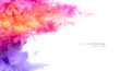 Leinwandbild Motiv Abstract background banner with colorful ink in water. Festival of Colors. Color Explosion Paint Texture