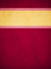 Wall Mural - Elegant Rich Red Parchment. Textured Gold Banner with Light Red and Gold Trim.