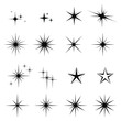 © FuHonra - Hand drawn vector black stars collection.