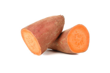 Sweet potato isolated on white background. Vegetables