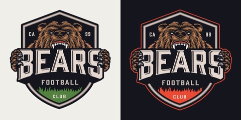 Wall Mural - vintage soccer club colorful emblem