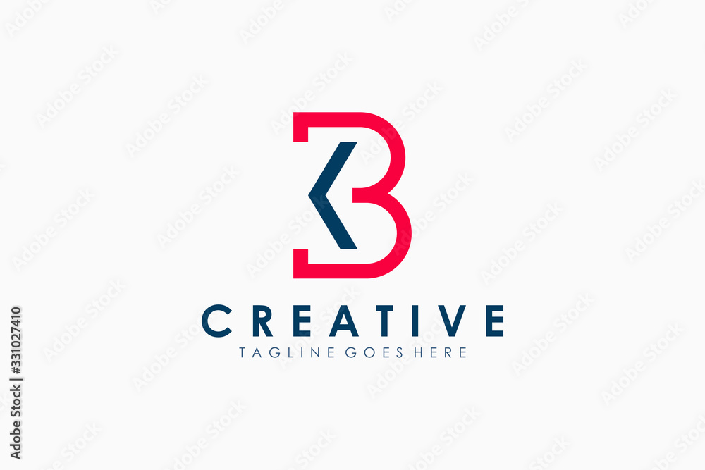 Initial Letter K and B Logo. Flat Line Vector Branding Logo Design ...
