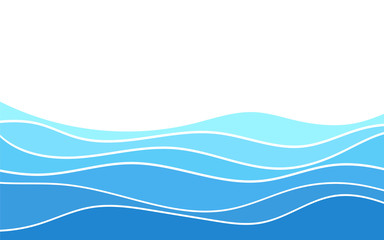 abstract deep blue wave layer alternating vector background illustration