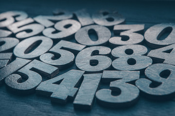 Background of numbers. from zero to nine. Numbers texture. Finance data concept. Mathematic. Seamless pattern with numbers. financial crisis concept. Business success. 