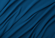 Background Of Blue Textile Folded Pleats