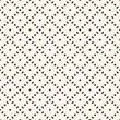 © Olgastocker - Simple minimalist vector seamless pattern. Abstract black and white geometric texture. Subtle minimal background with small floral shapes, diamonds, arrows, dots, grid. Repeat monochrome geo design