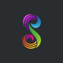 Letter S Colorful Stripes Logo Design, Creative Initial Letter S Logo Template For Business Company And Brand Identity