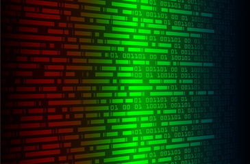 green red binary cyber circuit future technology concept background