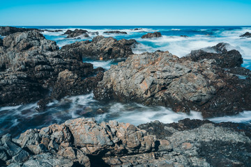 Long Exposure Of Sea Wave with rock