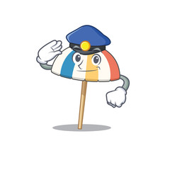 Sticker - A picture of beach umbrella performed as a Police officer