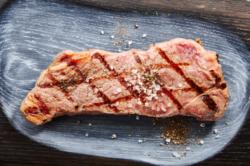 Poster - Strip steak with salt and spices