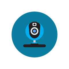 web camera flat icon design vector template