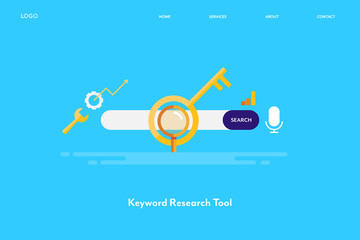 Wall Mural - keyword research tool, seo keyword analysis, website keyword optimization, internet technology conce