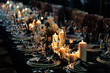 © andrey - festive table setting candles for wedding party
