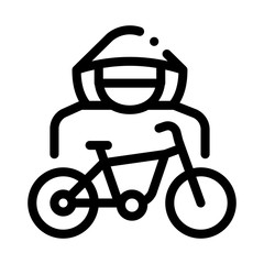 Canvas Print - Bike Theft Icon Vector. Outline Bike Theft Sign. Isolated Contour Symbol Illustration