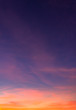 Dusk,Sunset sky twilight in the evening with colorful sunlight and dark blue,majestic ​sky vertical.