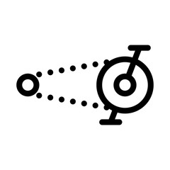 Sticker - Pedal Bike Chain Icon Vector. Outline Pedal Bike Chain Sign. Isolated Contour Symbol Illustration