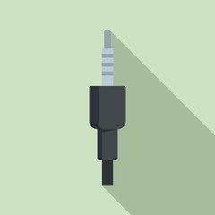 Sticker - Audio jack icon. Flat illustration of audio jack vector icon for web design