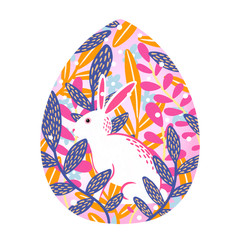 Cute hand drawn easter egg