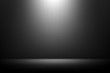 © Lingporntip - Vector of black background with bright spotlight to wall and ground for your product backdrop concept