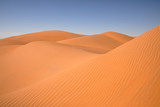 Fototapeta Nowy Jork - Abstract landscape with desert dunes on a sunny day. Liwa desert, Abu Dhabi, United Arab Emirates.