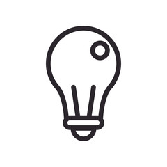 Poster - bulb light line style icon