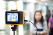 © pongmoji - People waiting for temperature check by thermoscan