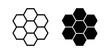 Honeycomb Icon Vector Black Silhouette and Outline Isolated on White