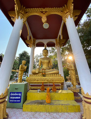 Wall Mural - Golden Buddha Statue at the pagoda