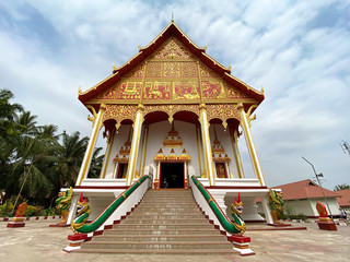 Wall Mural - Ancient Buddhist pagoda in Vientiane, Laos