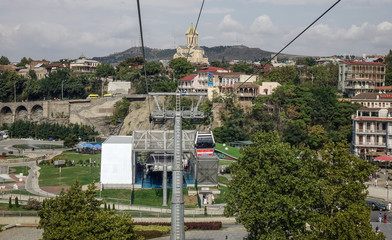 Wall Mural - Aerial view of Tbilisi, Georgia