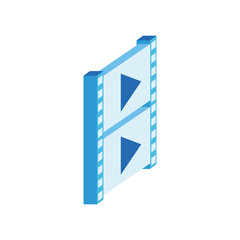 Sticker - video tape isometric style icon