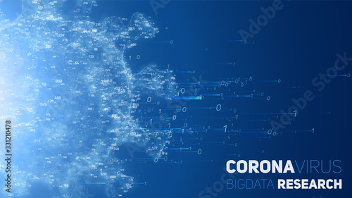 Cuadros en Lienzo Big data research of Coronavirus disease