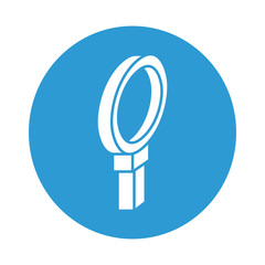 Poster - search magnifying glass block style icon