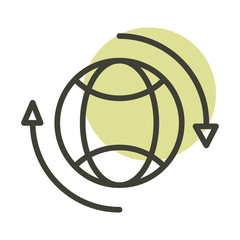 world alternative sustainable energy line style icon