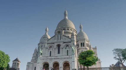 Poster - hyperlapse, Basilica of the Sacre Coeur, Montmartre, Paris